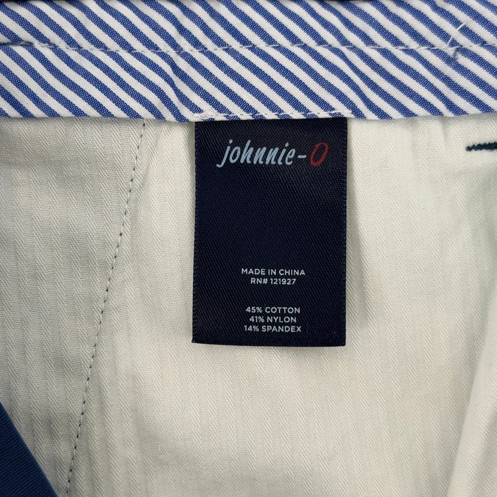 Johnnie-O Jupiters Performance Shorts Mens 38 Blue Natural Stretch Golf Chino